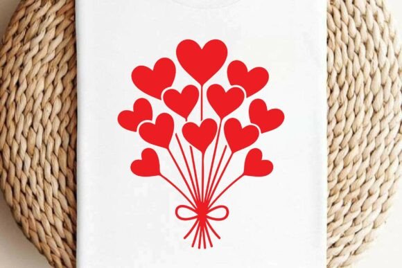 Hearts Bouquet Clipart Vector Design Review