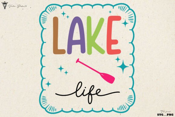 Lake Summer Paddle Life SVG PNG Review