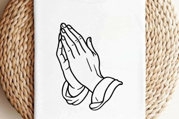 Praying Hands Clipart Vector Design Review