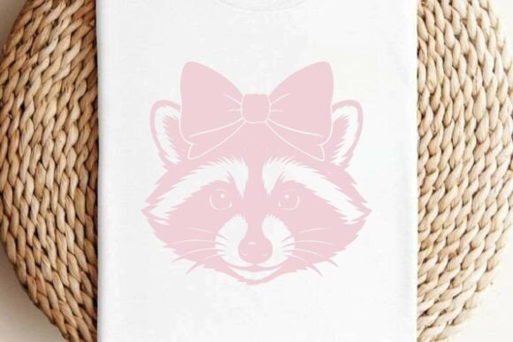 Raccoon Head Coquette Bow Clipart Vector Review