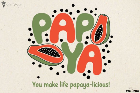 Retro Summer Papaya SVG PNG Review