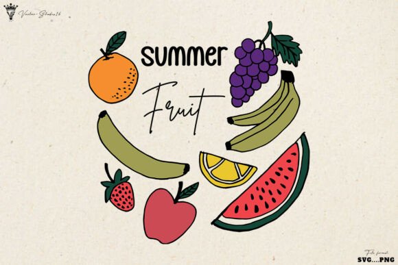Retro Summer Tropical Fruit SVG PNG Review